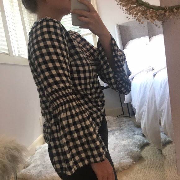 Plaid dressy top - Picture 2 of 3